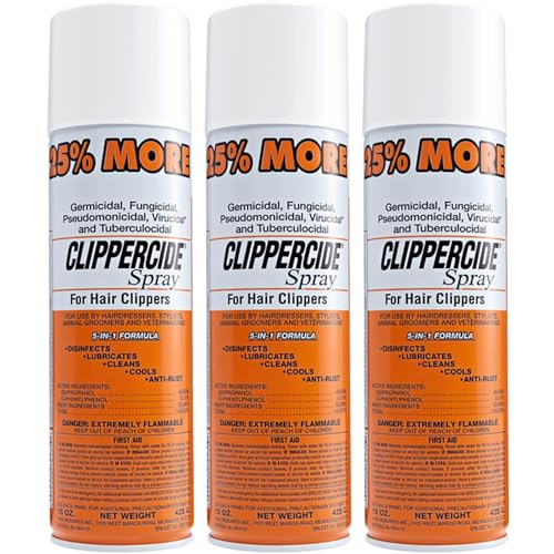 Clippercide 5-in-1 clipper spray, 15 oz, pack of 3